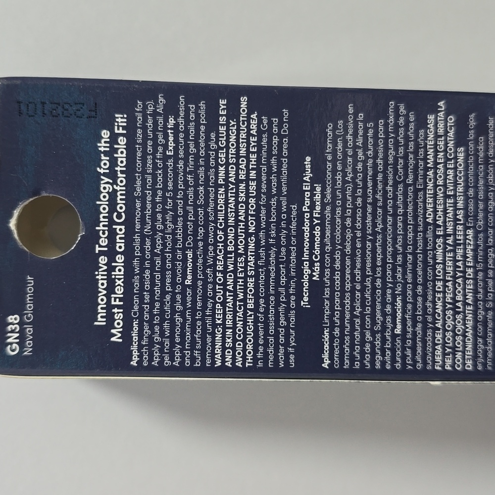 Dashing Diva NailBliss Salon Gel Nails Long Length Brand New Navy Matte - Picture 4 of 4